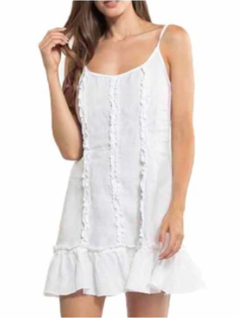 Hard Tail Linen spaghetti-strap mini dress or tunic Size S Like new